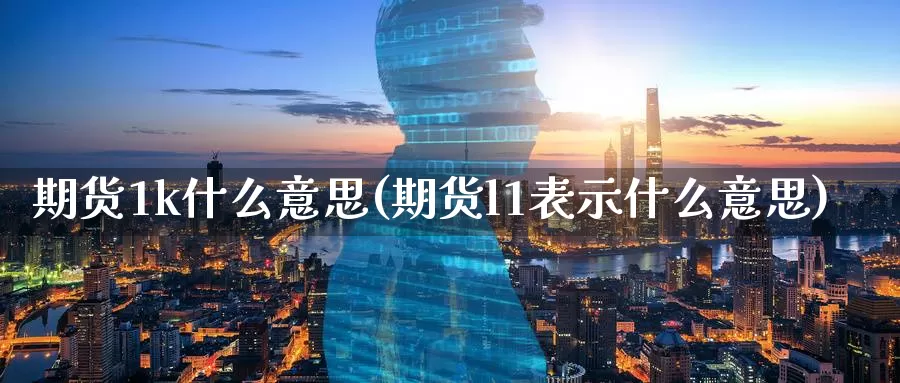 期货1k什么意思(期货l1表示什么意思)_https://hz.wpmee.com_外盘期货直播_第1张