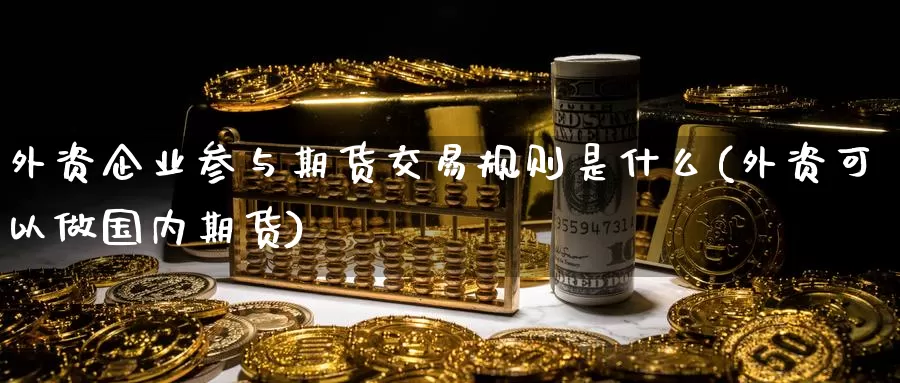 外资企业参与期货交易规则是什么(外资可以做国内期货)_https://hz.wpmee.com_德指期货直播_第1张