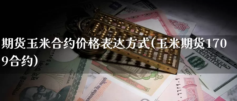 期货玉米合约价格表达方式(玉米期货1709合约)_https://hz.wpmee.com_黄金期货直播_第1张