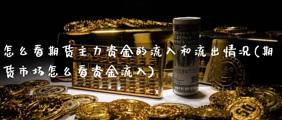 怎么看期货主力资金的流入和流出情况(期货市场怎么看资金流入)_https://hz.wpmee.com_德指期货直播_第1张