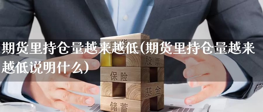 期货里持仓量越来越低(期货里持仓量越来越低说明什么)_https://hz.wpmee.com_德指期货直播_第1张