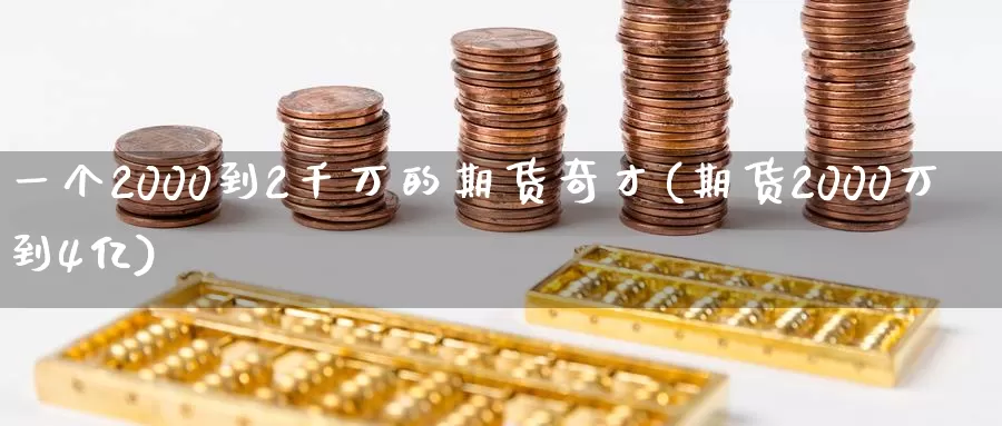 一个2000到2千万的期货奇才(期货2000万到4亿)_https://hz.wpmee.com_纳指期货直播_第1张