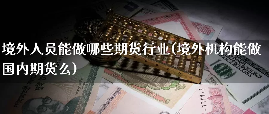 境外人员能做哪些期货行业(境外机构能做国内期货么)_https://hz.wpmee.com_德指期货直播_第1张